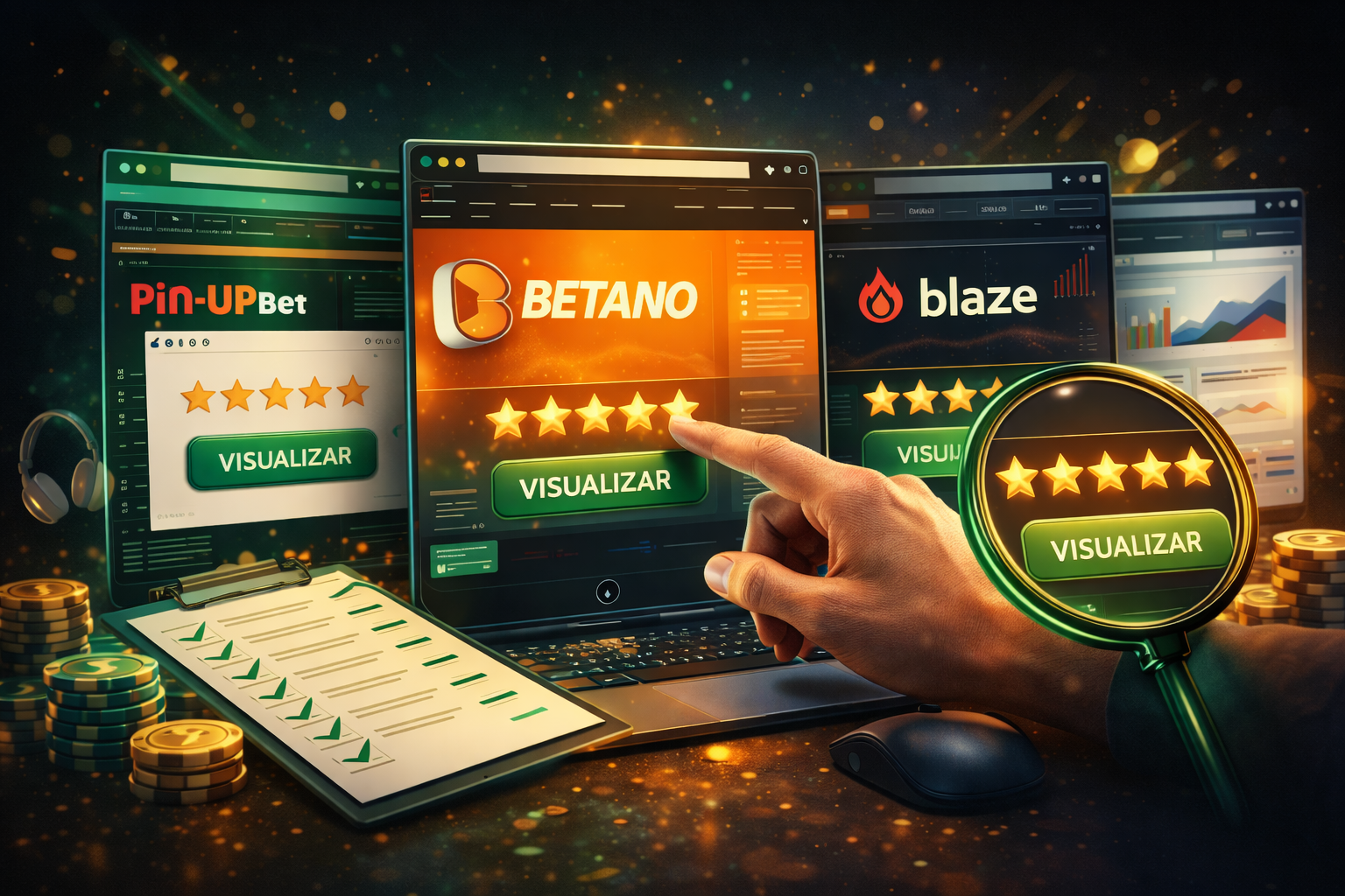 imagem de portal com áreas de cassino